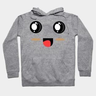 Smiling Japanese happy Kawaii Face Hoodie